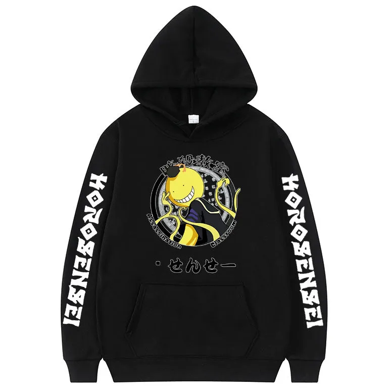Anime Assassination Classroom Korosensei Hoodie Fashion Manga Streetwear Unisex Coat