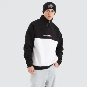 Booster 1/4 Zip Sweat Black/ White