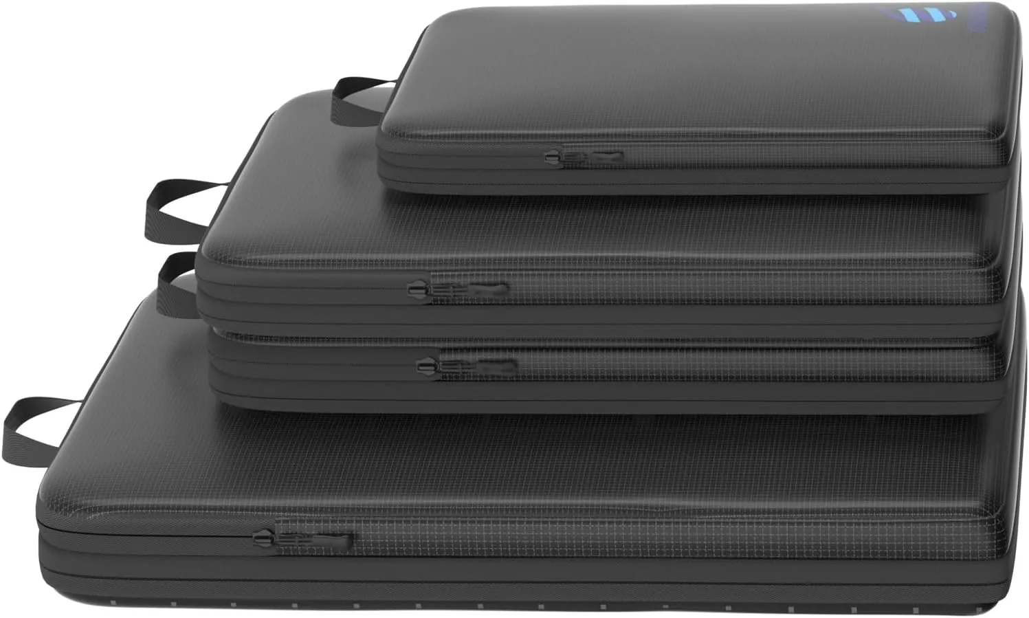 Compression Packing Cubes for Travel - 4 Set Expandable Luggage Packing Organizers Compression Packing Cubes for Carry-on Suitcases Travel Essentials Bags (Black)