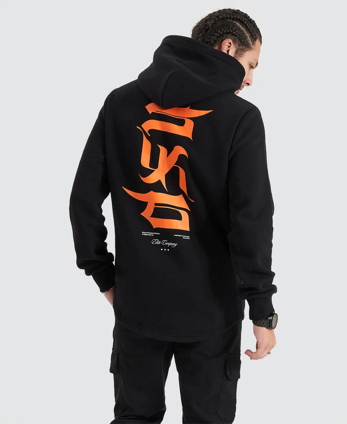 Domination Dual Curved Hoodie Jet Black