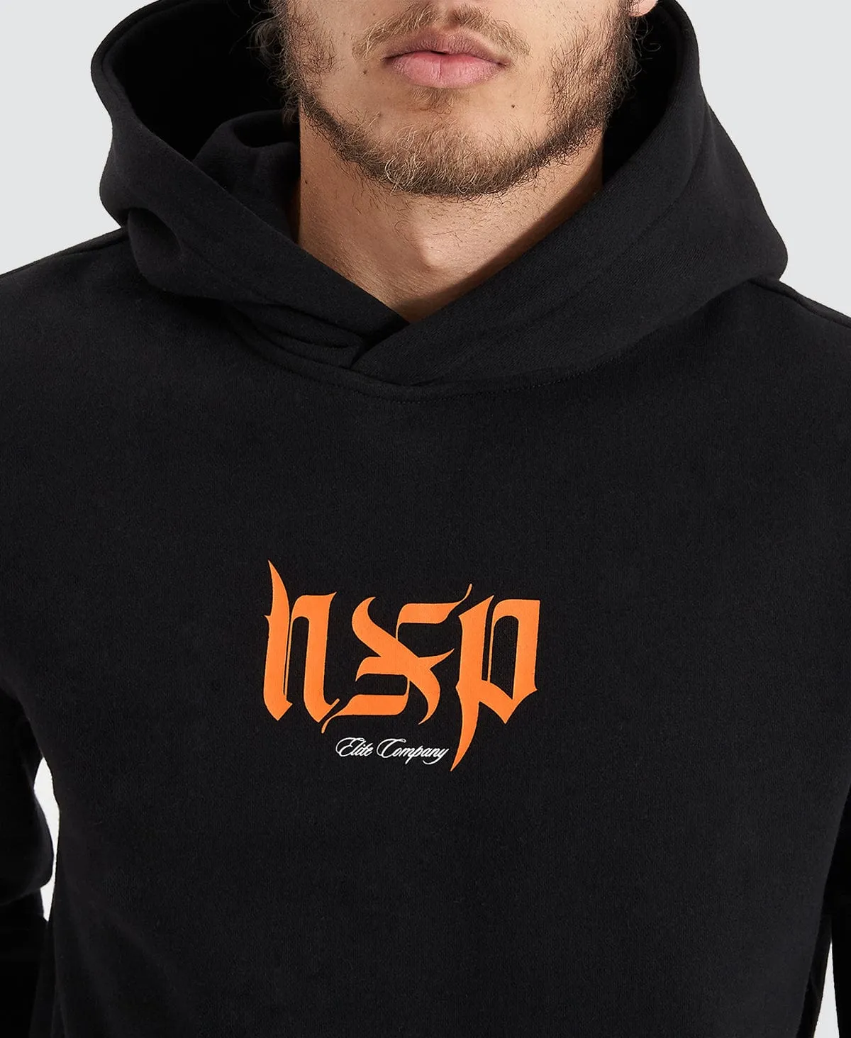 Domination Dual Curved Hoodie Jet Black
