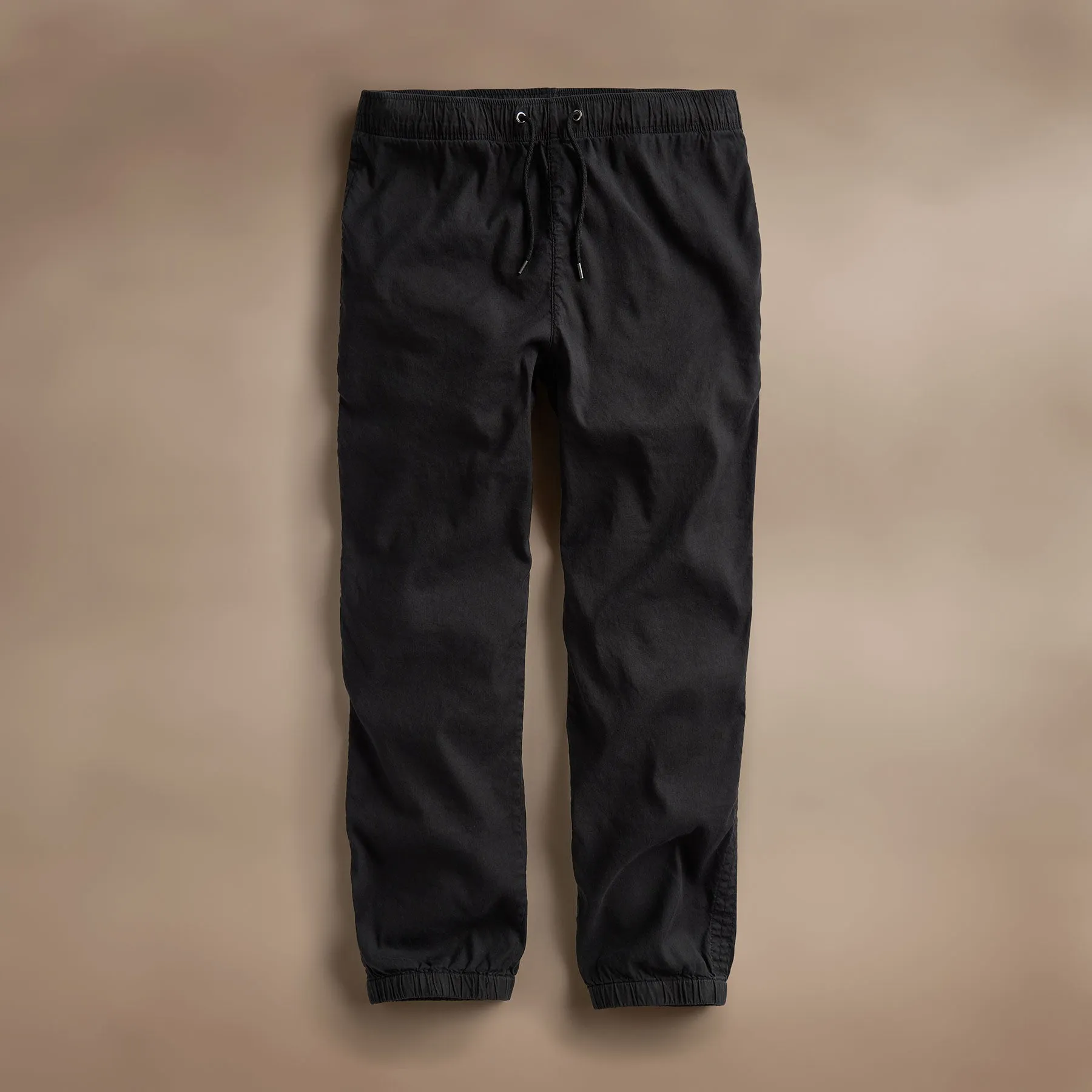 Linen Blend Jogger - Black