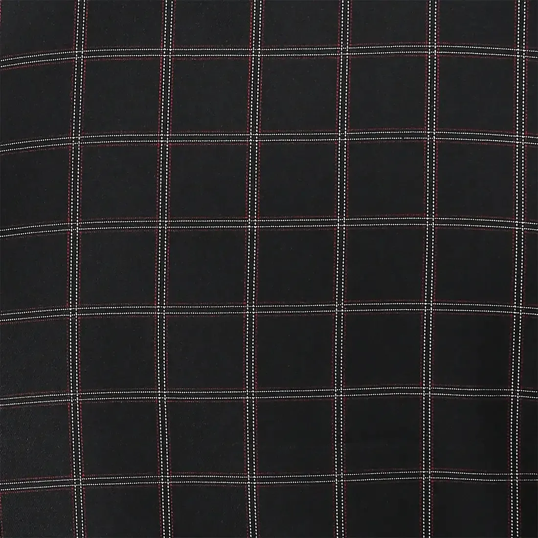 Men Black Slim Fit Checks Cotton Cut Away Collar Shirts