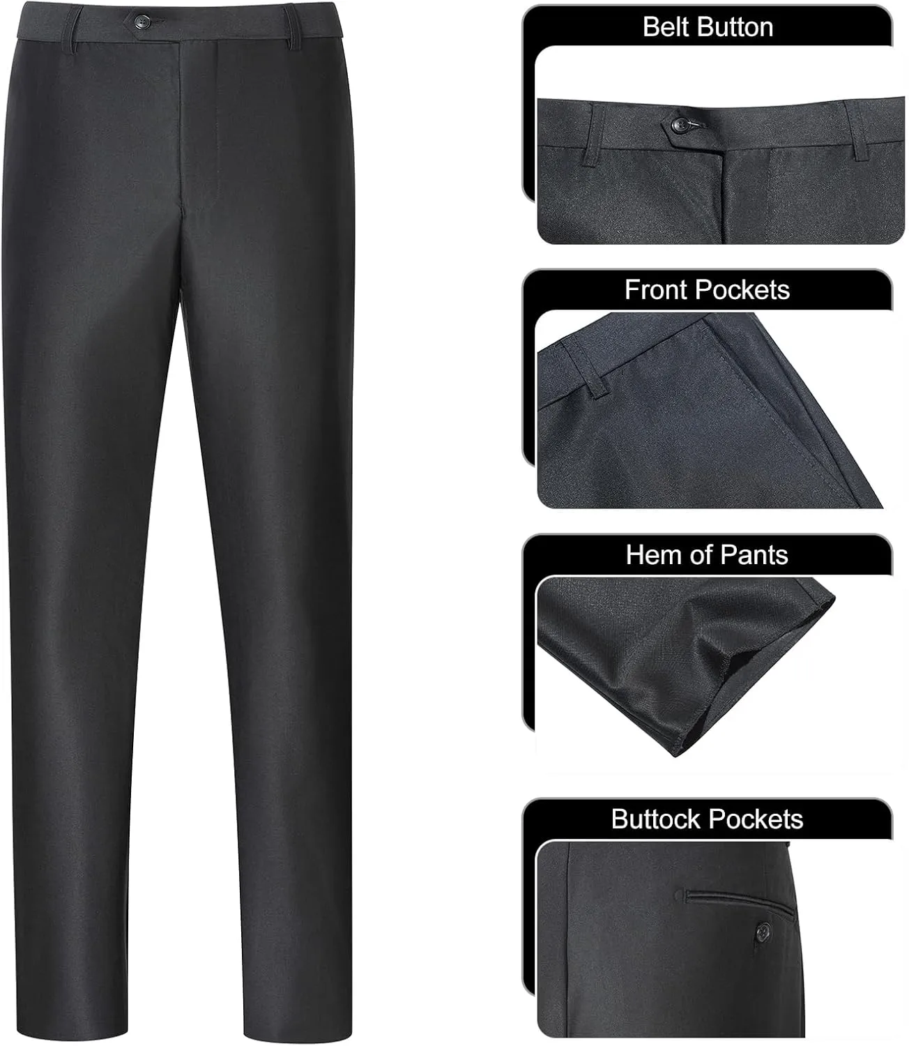 Men's Suit 3 Piece Slim Fit Suits for Men, One Button Solid Shawl Lapel Blazer Jacket Vest Pants Set for Party Wedding