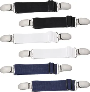Mozeat Lens 6 Pcs Adjustable Hip Elastic Belt, Elastic Band for Sewing Pant Waist Tightener Pant Elastic Belt Clip Women Men Back Cinch for Jeans Pants Dresses