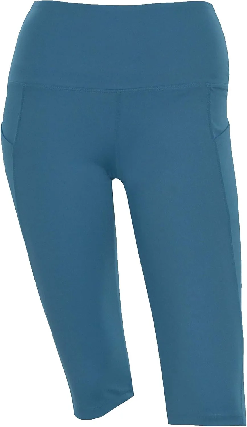 Private Island Women UPF 50  Board Shorts Side Pockets Pants Swimsuit Beach Bathing Swim Rash Guard Yoga Bottom (RM5PP NP)