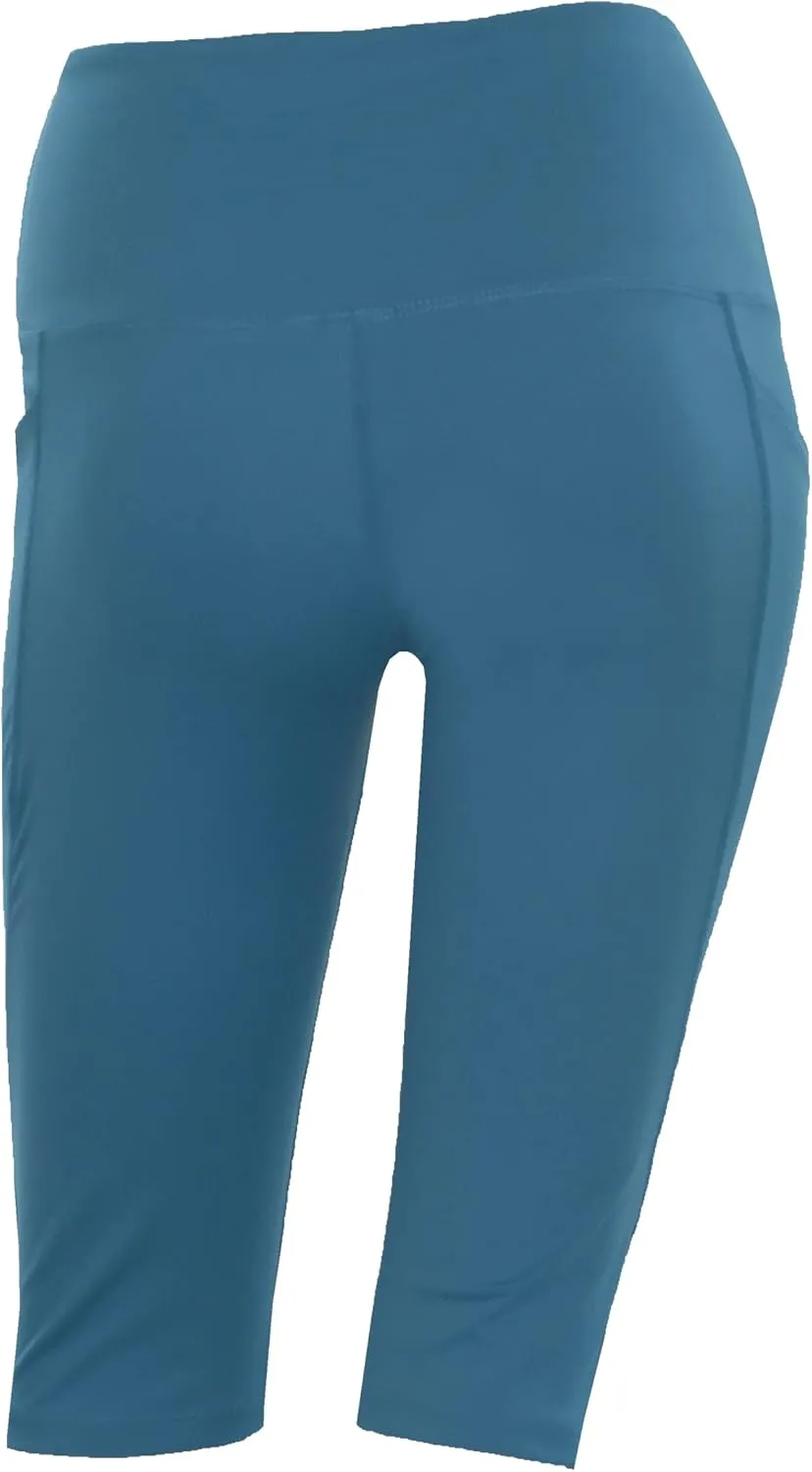 Private Island Women UPF 50  Board Shorts Side Pockets Pants Swimsuit Beach Bathing Swim Rash Guard Yoga Bottom (RM5PP NP)