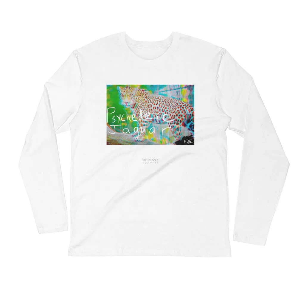 'Psychedelic Jaguar' unisex long-sleeved shirt (slim fit)