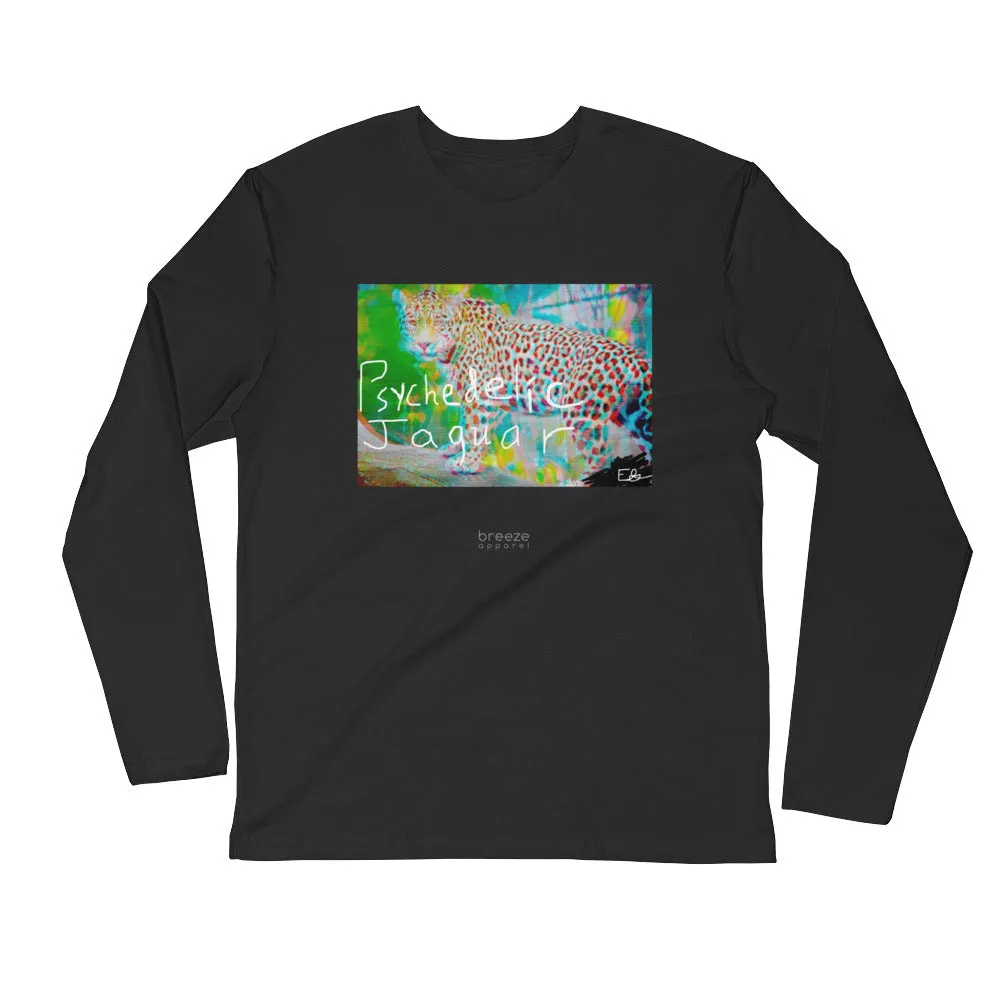 'Psychedelic Jaguar' unisex long-sleeved shirt (slim fit)