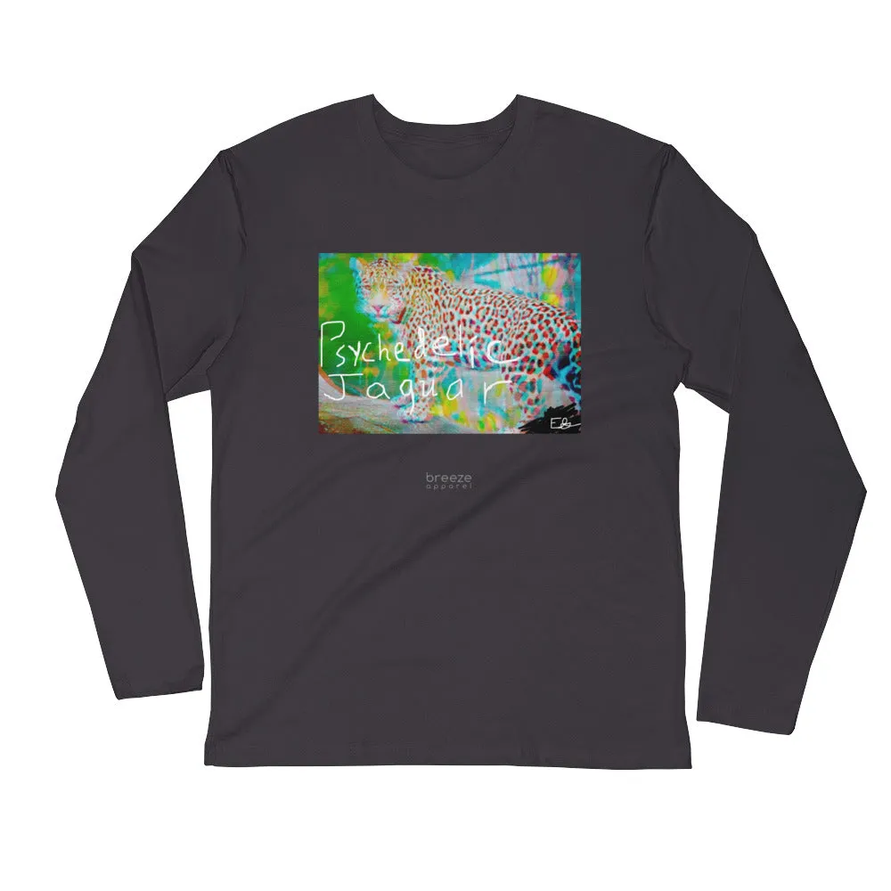 'Psychedelic Jaguar' unisex long-sleeved shirt (slim fit)