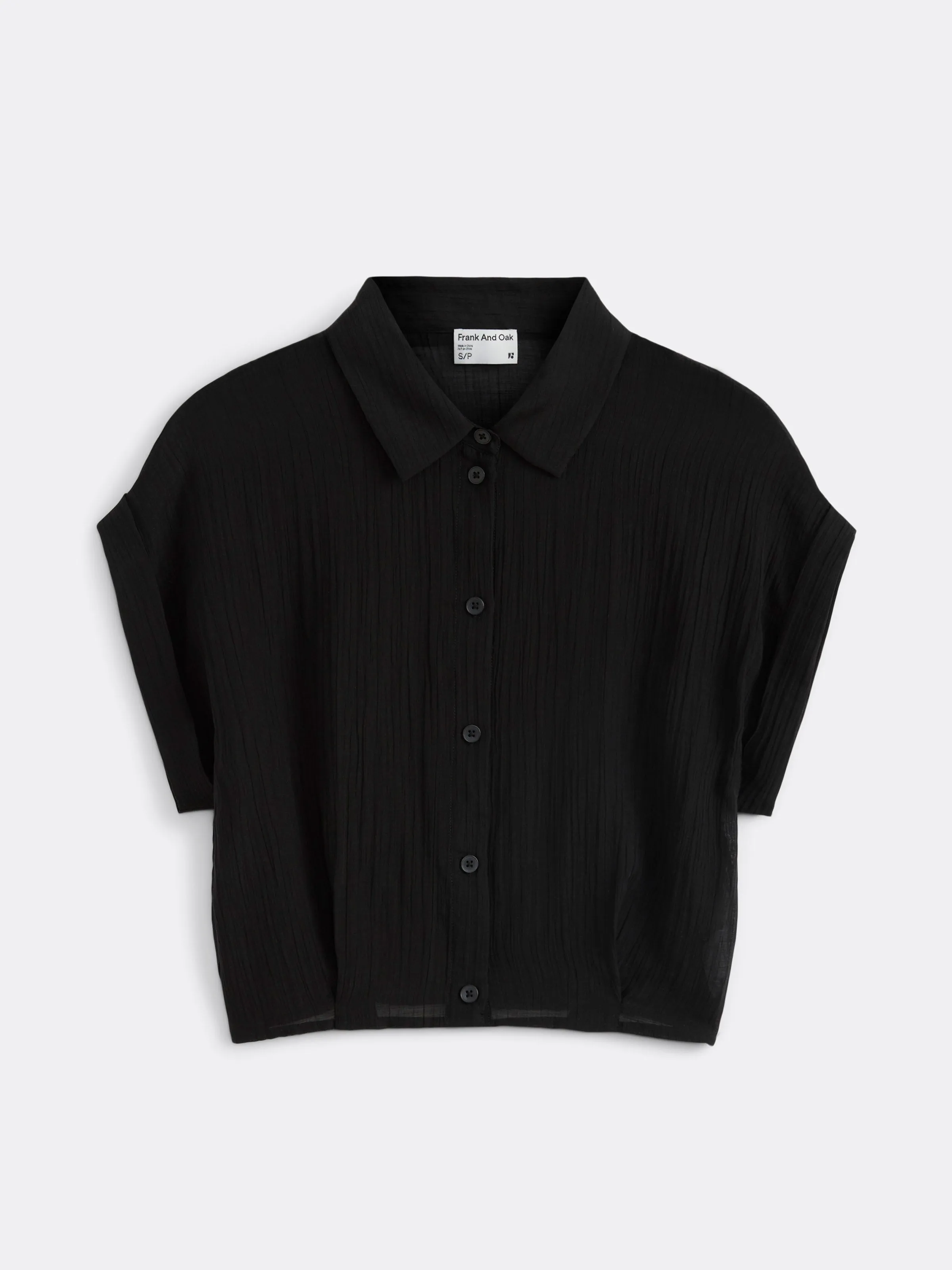 The Bubble Hem Blouse in Black