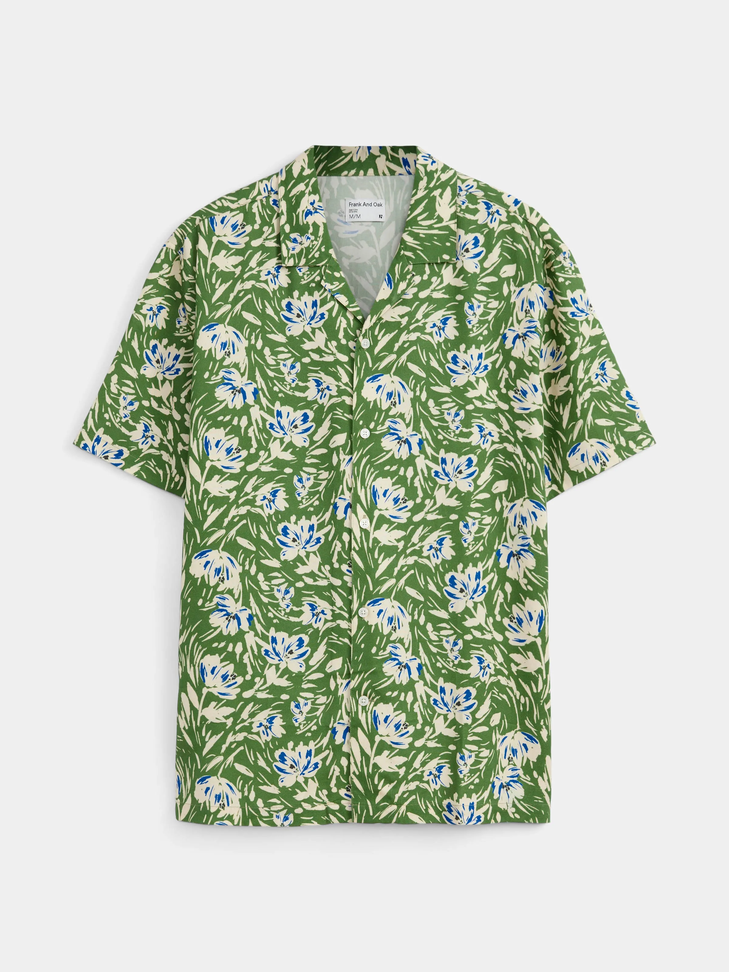 The Floral Camp Collar Shirt in Green