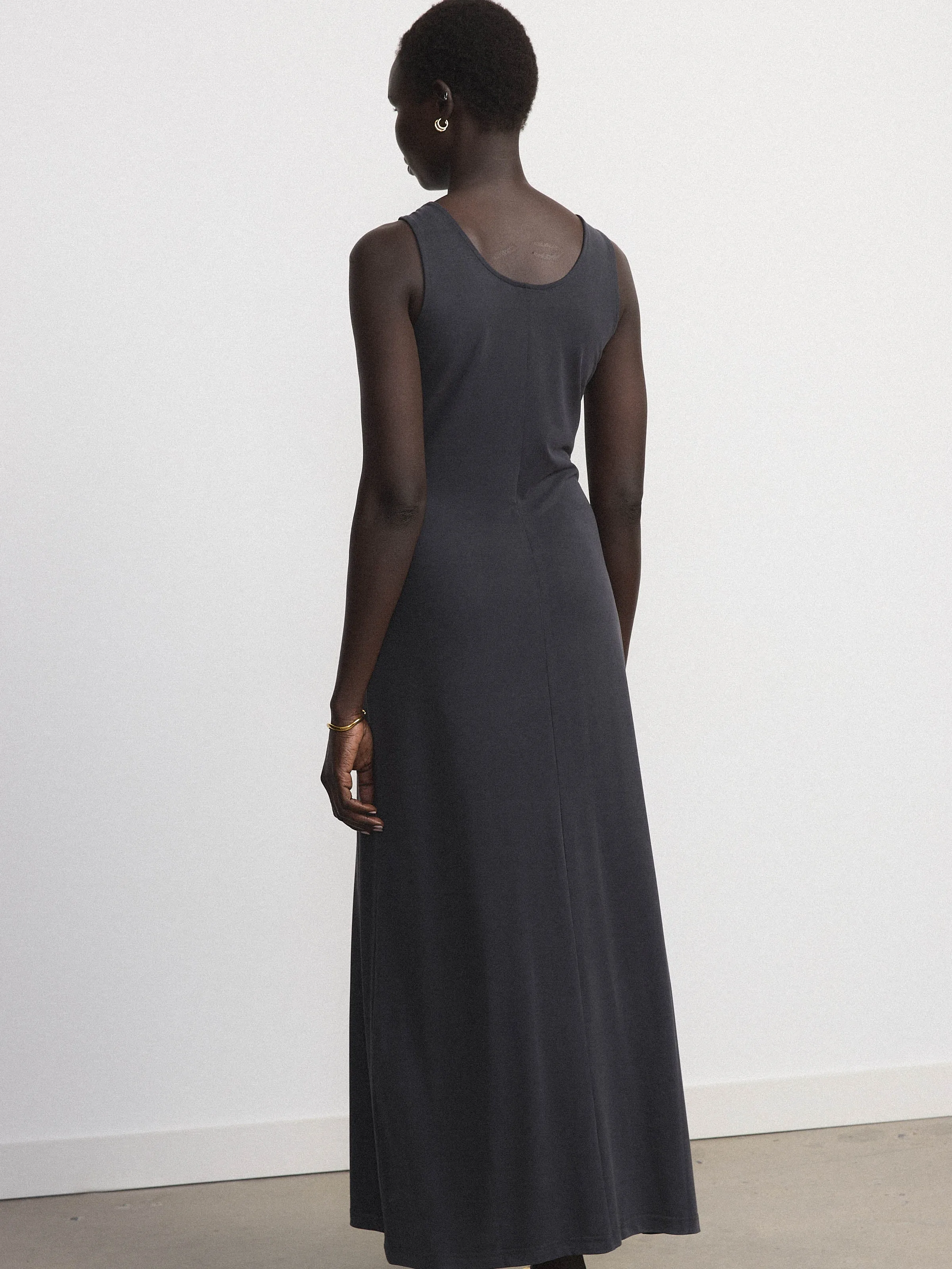 The Fluid Maxi Dress in Black