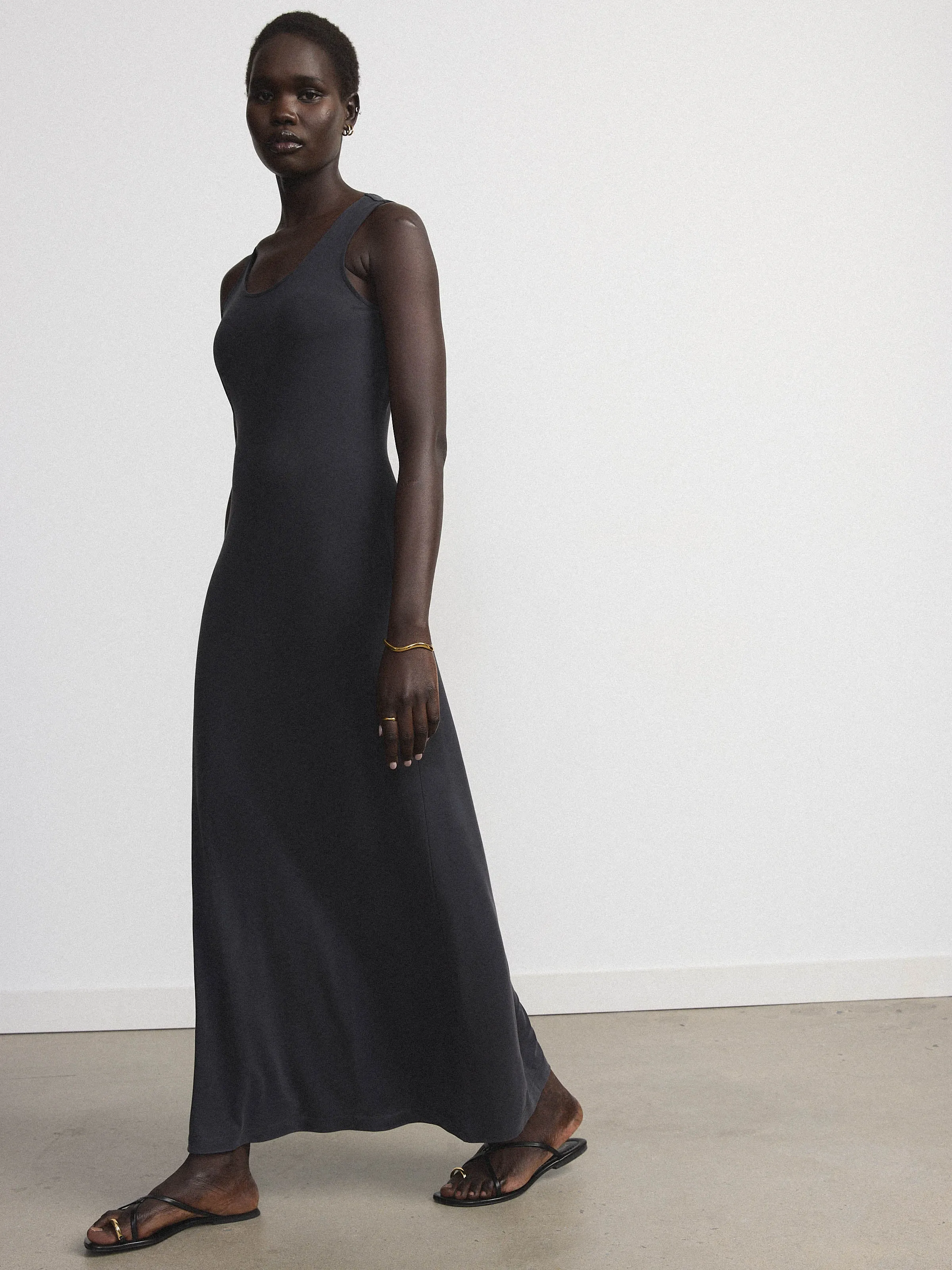 The Fluid Maxi Dress in Black