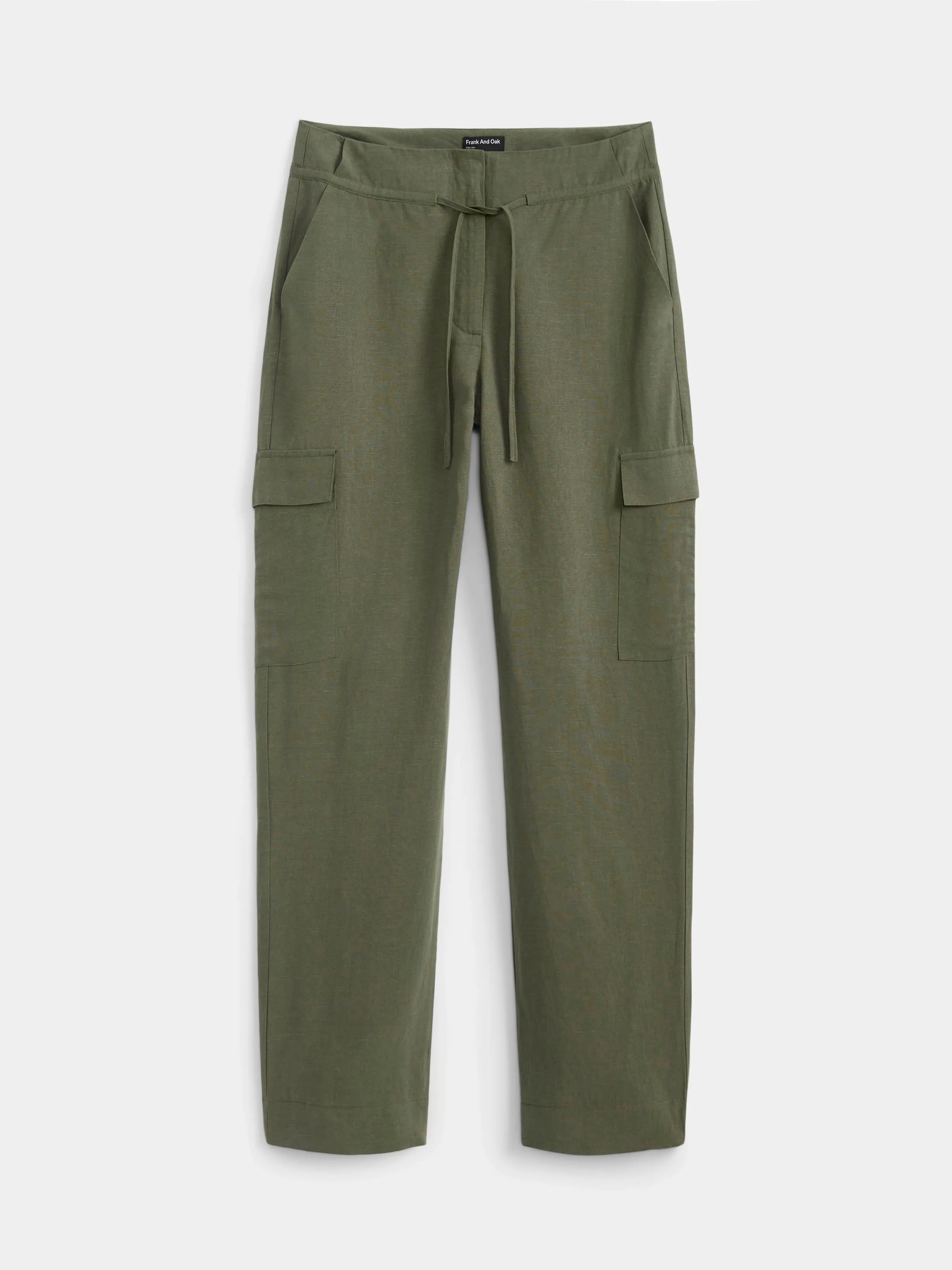 The Jane Straight Cargo Pant in Olive Green
