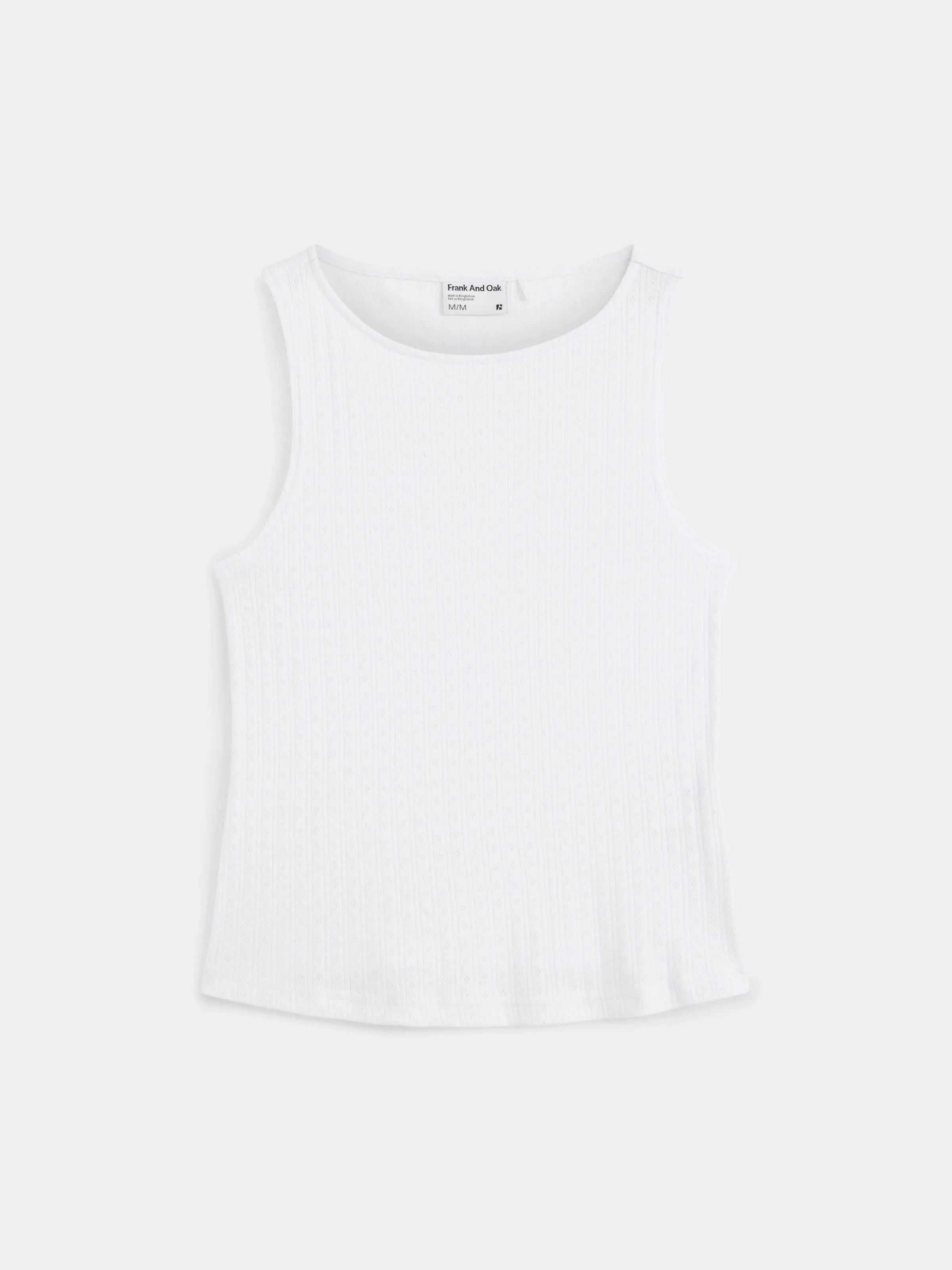 The Pointelle Tank Top in White