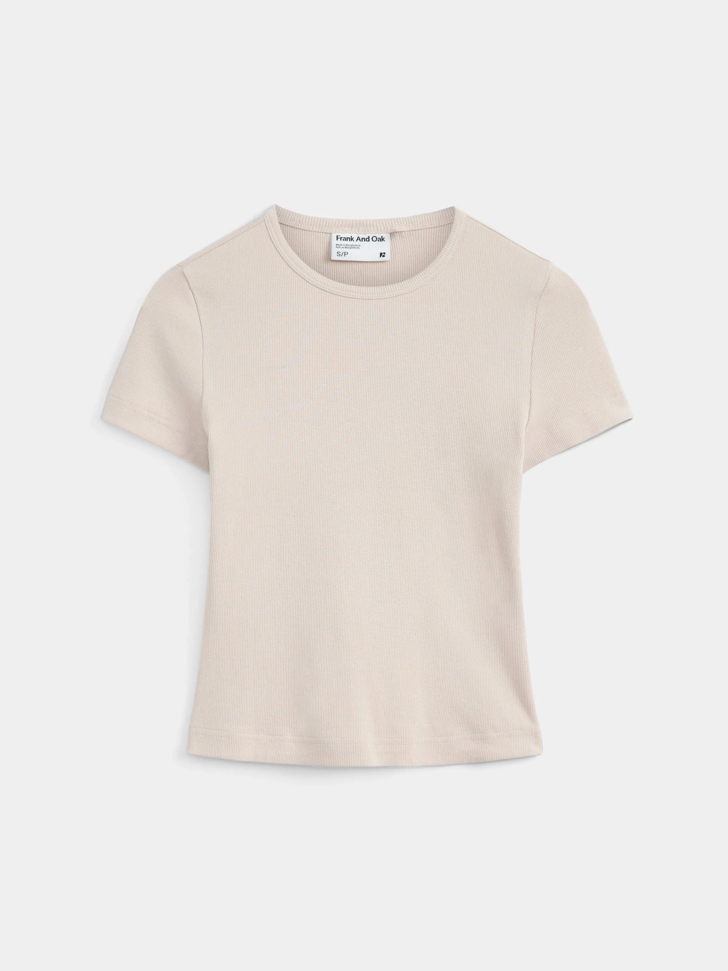 The Ribbed Baby T-Shirt in Grey