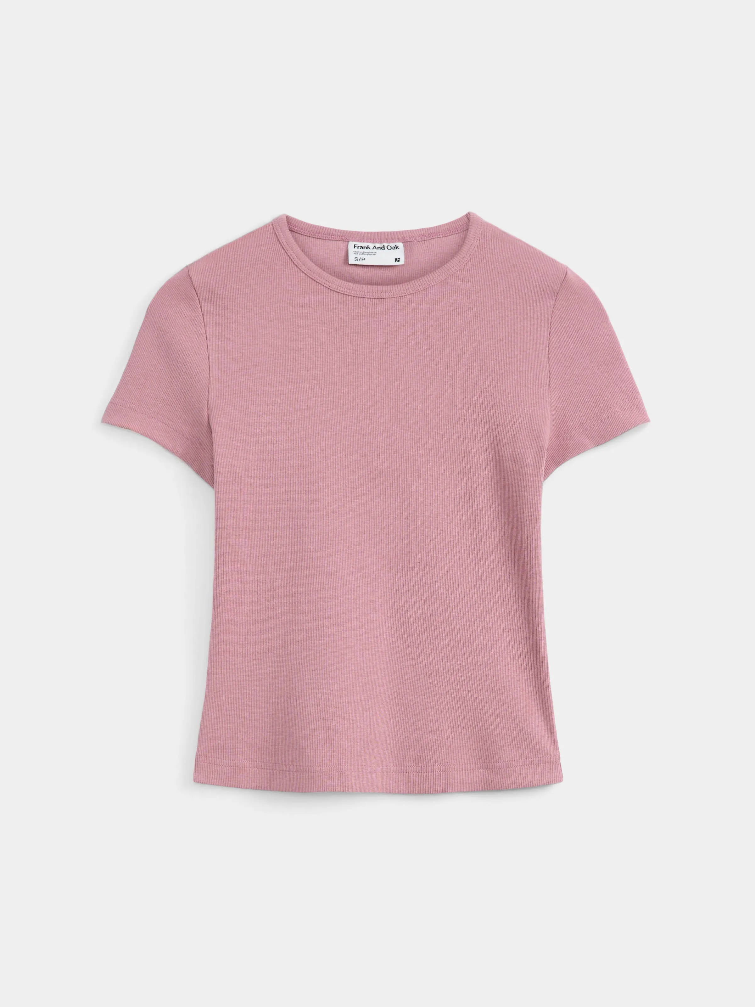 The Ribbed Baby T-Shirt in Pink