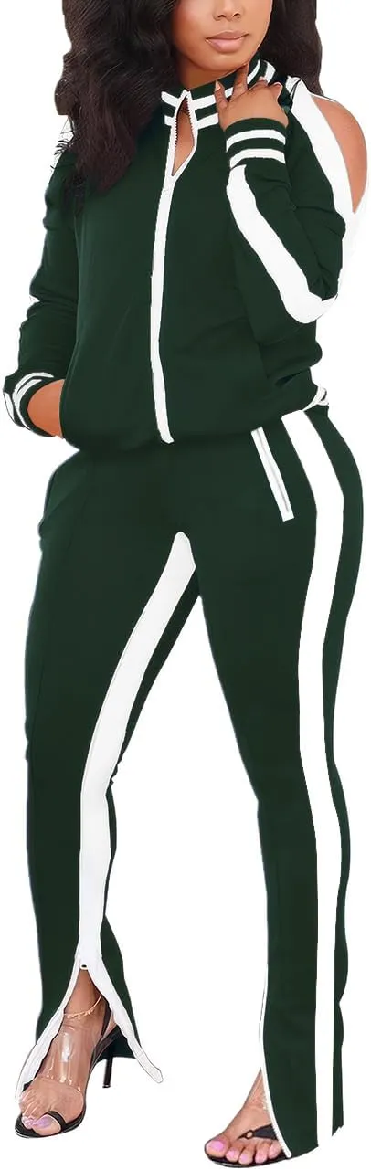 TOPONSKY Women Casual 2 Piece Outfit Long Pant Set Sweatsuits Tracksuits