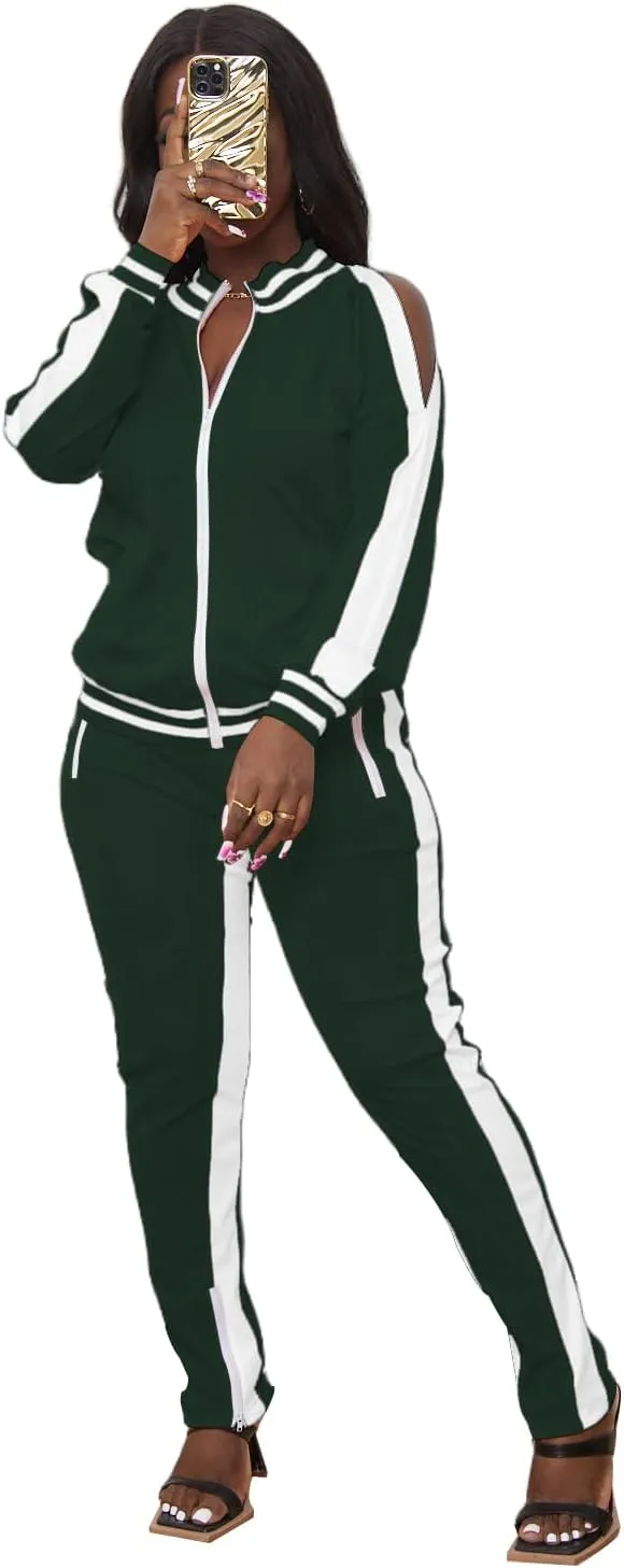 TOPONSKY Women Casual 2 Piece Outfit Long Pant Set Sweatsuits Tracksuits