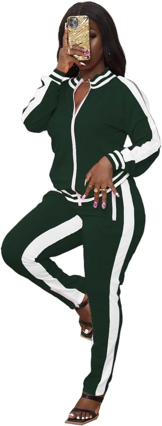 TOPONSKY Women Casual 2 Piece Outfit Long Pant Set Sweatsuits Tracksuits