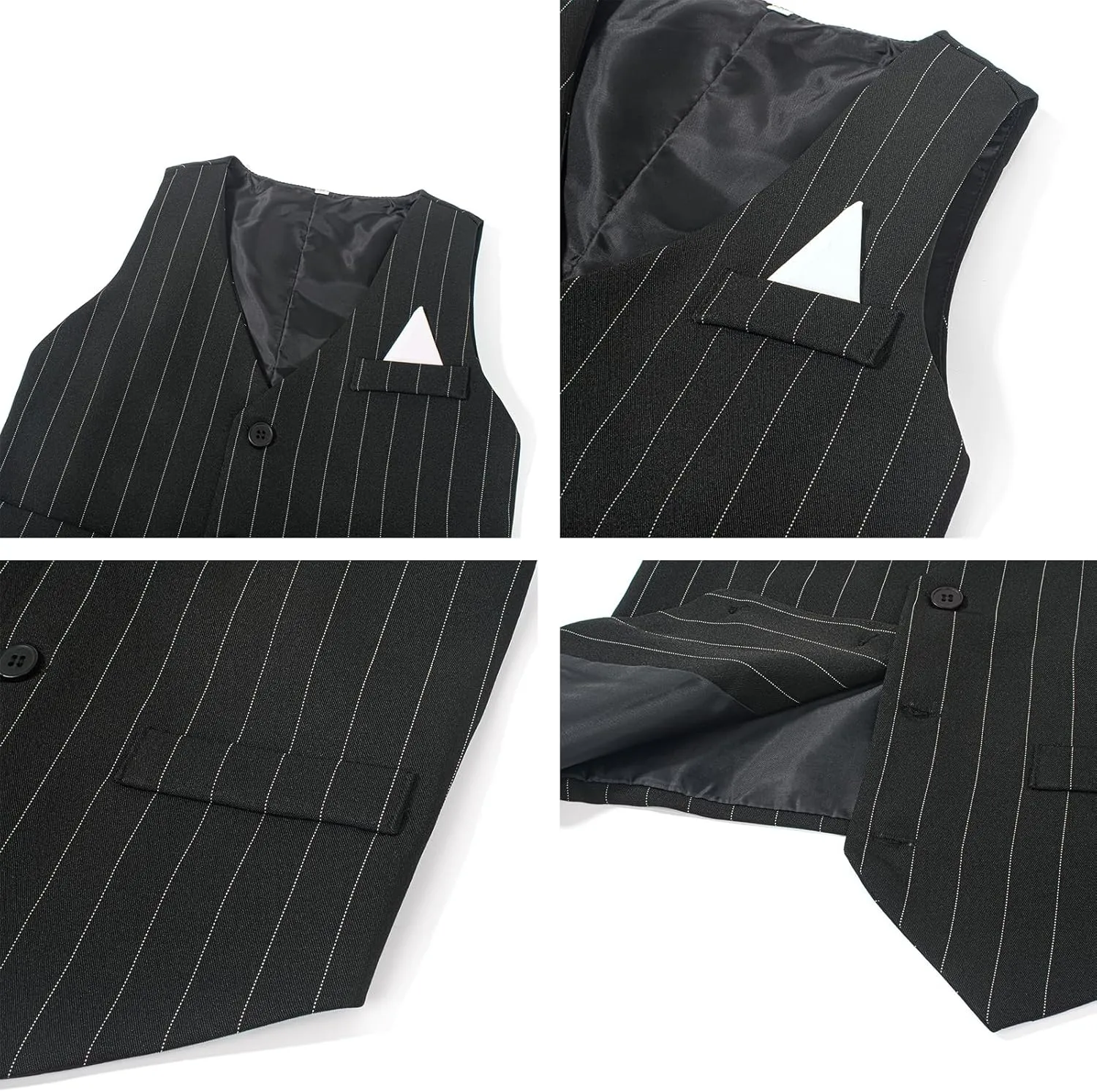 Yilaku Boys Suits Ring Bearer Outfit Toddler Suits with Vest Shirt Pants Sets Kids Dress Clothes for 18 Months-9 Years