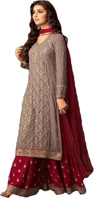 Ziya Indian Pakistani Dresses for Women Palazzo Style Embroidered Salwar Kameez Suit 47001
